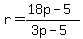 r=%2818p-5%29%2F%283p-5%29