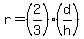 r=%282%2F3%29%28d%2Fh%29