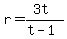 r=%283t%29%2F%28t-1%29
