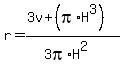 r=%283v%2B%28pi%2AH%5E3%29%29%2F%283pi%2AH%5E2%29%29