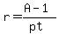 r=%28A-1%29%2F%28pt%29