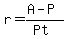 r=%28A-P%29%2F%28Pt%29