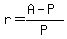 r=%28A-P%29%2FP