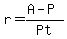 r=%28A-P%29%2FPt