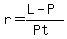 r=%28L-P%29%2F%28Pt%29