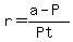 r=%28a-P%29%2F%28Pt%29