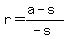 r=%28a-s%29%2F%28-s%29