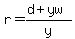 r=%28d%2Byw%29%2Fy