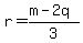 r=%28m-2q%29%2F3