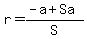 r=+%28-a%2BSa%29%2FS