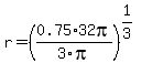 r=+%280.75+%2A+32pi%2F3%2Fpi%29%5E%281%2F3%29