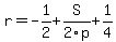 r=+-1%2F2+%2B+S%2F2p%2B1%2F4