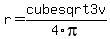 r=+cube+sqrt+3v%2F4pi