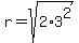 r=+sqrt%282%2A3%5E2%29