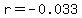 r=-0.033