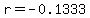r=-0.1333