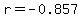 r=-0.857