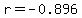 r=-0.896