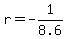 r=-1%2F8.6