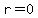 r=0
