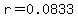 r=0.0833