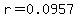 r=0.0957
