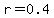 r=0.4