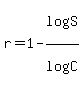 r=1-log%28S%29%2Flog%28C%29