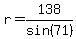 r=138%2Fsin%2871%29