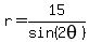 r=15%2Fsin%282theta%29