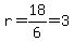 r=18%2F6=3