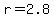 r=2.8