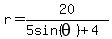 r=20%2F%285sin+%28theta%29%2B4%29
