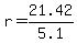 r=21.42%2F5.1