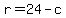 r=24+-+c