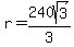 r=240sqrt%283%29%2F3