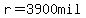r=3900+mil
