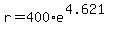 r=400%2Ae%5E%284.621%29