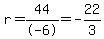 r=44%2F-6=-22%2F3