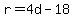 r=4d-18