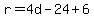 r=4d-24%2B6