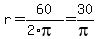 r=60%2F%282%2Api%29=30%2Fpi