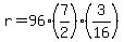 r=96%287%2F2%29%283%2F16%29