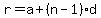 r=a%2B%28n-1%29+d+