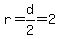 r=d%2F2=2.8+in%2F2=1.4+in