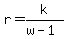 r=k%2F%28w-1%29