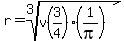 r=root%283%2Cv%283%2F4%29%281%2Fpi%29%29