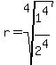 r=root%284%2C1%5E4%2F2%5E4%29