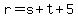 r=s%2Bt%2B5