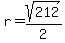 r=sqrt%28+212%29%2F2